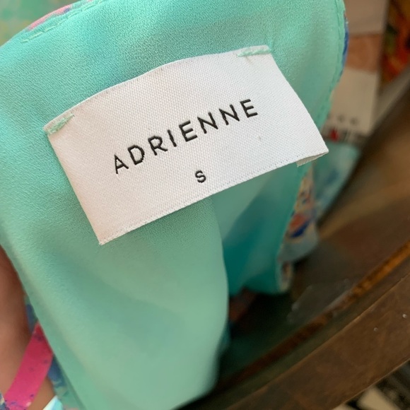 Adrienne Size Small Rainbow Snakeskin Print V-Neck Top - Picture 6 of 6